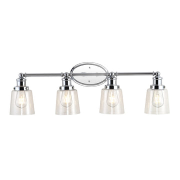 Beverly Iron/Seeded Glass Classic Cottage LED Vanity Light - JONATHAN Y